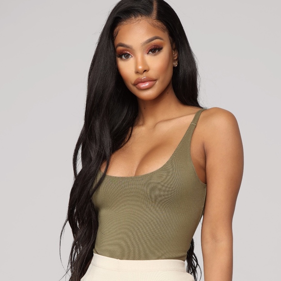 Fashion Nova Tops - 🆕 Fashion Nova Olive Toni Bodysuit